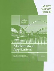Cover of: Student Solutions Manual for HarshbargerReynolds Mathematical Applications for the Management Life and Social Sciences 10th
