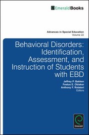 Cover of: Behavioral Disorders Identification Assessment And Instruction Of Students With Ebd by 
