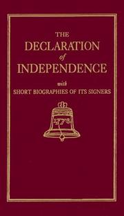 Cover of: The Declaration of Independence With Short Biographies of Its Signers (Little Books of Wisdom) by Benson John Lossing