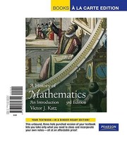 Cover of: A History of Mathematics
            
                Books a la Carte