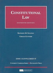 Cover of: Constitutional Law
            
                University Casebook Supplement