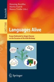 Cover of: Languages Alive
            
                Lecture Notes in Computer Science  Theoretical Computer Sci