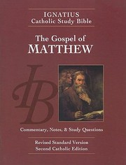 Cover of: The Gospel According to Matthew
            
                Ignatius Catholic Study Bible