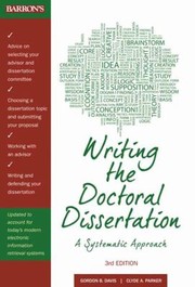 Cover of: Writing the Doctoral Dissertation