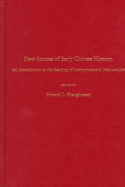 Cover of: New sources of early Chinese history by edited by Edward L. Shaughnessy.