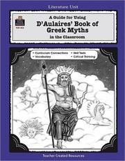 Cover of: A Literature Unit for D'Aulaires' Book of Greek Myths by Ingri & Edgar Parin d'Aulaire