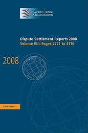 Cover of: Dispute Settlement Reports 2008 Vol 08