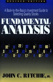Cover of: Fundamental analysis by John C. Ritchie