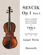 Cover of: Sevcik for Viola  Opus 1 Part 1