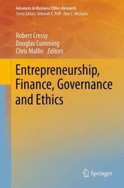 Cover of: Entrepreneurship Finance Governance and Ethics
            
                Advances in Business Ethics Research