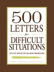 Cover of: 500 Letters for Difficult Situations