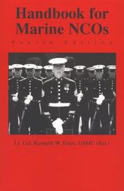 Cover of: Handbook for Marine NCOs. by Kenneth W. Estes