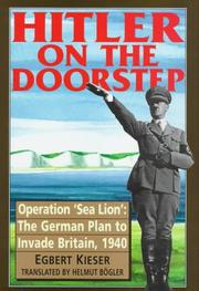 Cover of: Hitler on the doorstep: Operation Sea Lion : the German plan to invade Britain, 1940