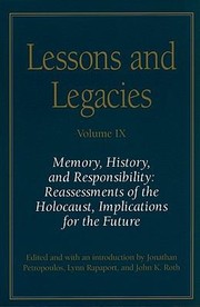 Cover of: Memory History and Responsibility
            
                Lessons and Legacies Paperback