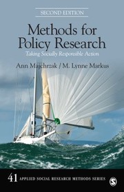 Cover of: Methods for Policy Research
            
                Applied Social Research Methods