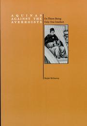 Cover of: Aquinas against the Averroists: on there being only one intellect