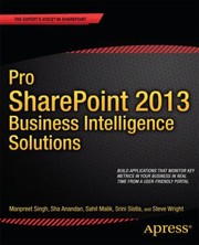 Cover of: Pro SharePoint 2013 Business Intelligence Solutions