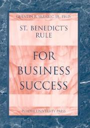 Cover of: St. Benedict's Rule for Business Success
