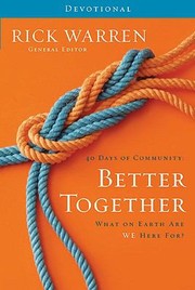 Cover of: 40 Days of Community Better Together Devotional
            
                Living with Purpose Paperback