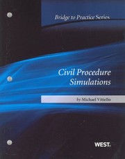 Cover of: Civil Procedure Simulations
            
                Bridge to Practice