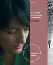 Cover of: Essentials of Abnormal Psychology David Barlow V Durand