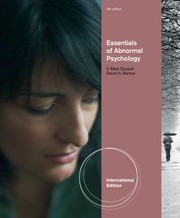 Cover of Essentials of Abnormal Psychology David Barlow V Durand