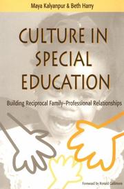 Cover of: Culture in Special Education: Building Reciprocal Family-Professional Relationships
