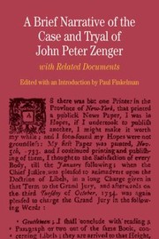 Cover of: A Brief Narrative of the Case and Tryal of John Peter Zenger
            
                Bedford Series in History  Culture Paperback