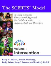Cover of: The Scerts Model Program Planning And Intervention: A Comprehensive Educational Approach for Young Children With Autism Spectrum Disorders, Volume 2 by Amy M. Wetherby, Emily Rubin, Barry M Prizant, Amy C. Otr Laurent, Patrick J Rydell