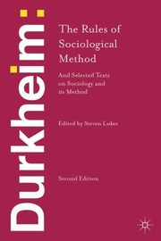 Cover of: Durkheim The Rules of Sociological Method