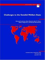 Cover of: Challenges to the Swedish welfare state