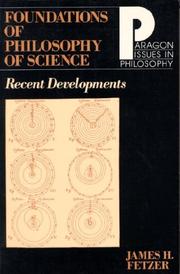 Cover of: Foundations of philosophy of science: recent developments