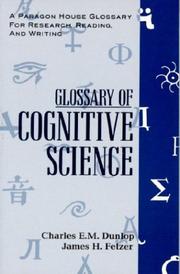 Cover of: Glossary of cognitive science