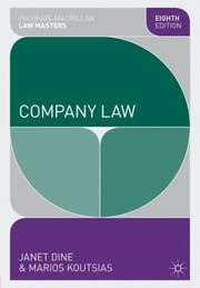 Cover of: Company Law Janet Dine and Marios Koutsias