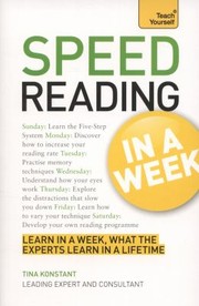 Cover of: Speed Reading in a Week
            
                Teach Yourself Business