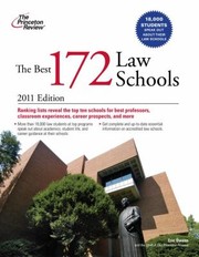 Cover of: The Best 172 Law Schools 2011 Edition
            
                Princeton Review Best Law Schools
