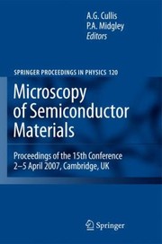 Cover of: Microscopy of Semiconducting Materials 2007
            
                Springer Proceedings in Physics Hardcover by 