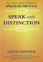 Cover of: Speak with Distinction by Edith Skinner