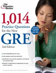 Cover of: 1014 Practice Questions for the New GRE
            
                Princeton Review 1014 GRE Practice Questions