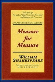 Cover of: Measure for measure by William Shakespeare