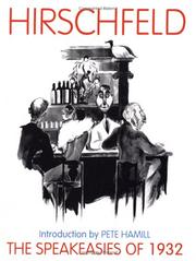 Cover of: The Speakeasies of 1932 by Gordon Kahn, Al Hirschfeld