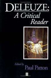 Cover of: Deleuze: A Critical Reader (Blackwell Critical Readers)