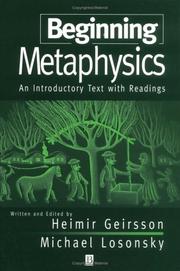 Cover of: Beginning Metaphysics by Michael Losonsky