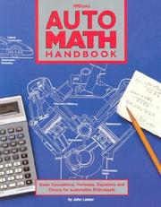 Cover of: Auto math handbook: calculations, formulas, equations, and theory for automotive enthusiasts