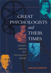 Cover of: Great Psychologists and Their Times: Scientific Insights into Psychology's History