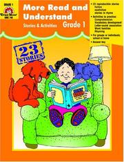 Cover of: More Read and Understand: Stories and Activities : Grade 1 (Read and Understand Series)