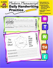 Cover of: Daily Handwriting Practice : Modern Manuscript