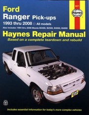 Cover of: Haynes Ford Ranger PickUps
            
                Haynes Repair Manuals Paperback
