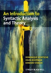 Cover of: An Introduction to Syntactic Analysis and Theory