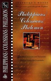 Cover of: Philippians, Colossians, Philemon by Dana Gould